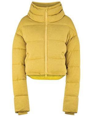 Dref Nova Cropped Puffer Jacket - Yellow