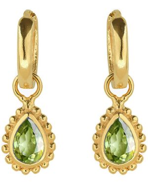 Charlotte's Web Jewellery August Birthstone Huggie Hoops - Metallic