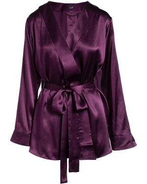 Je Mérite (I Deserve) Silk Short Robe - Purple