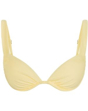 Aja Swimline Calypso Ruched Bikini Bra Top - Natural