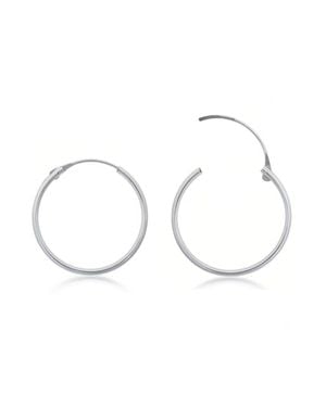 Spero London Sterling Essential Hoop Earrings - Metallic