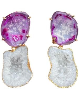 Magpie Rose Swirl & Earrings - Purple