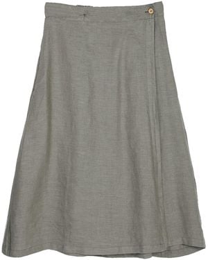 REISTOR Overlap Midi Dark Skirt - Gray