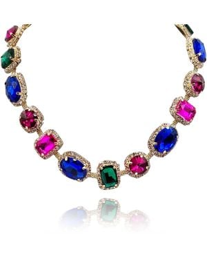 Michael Nash Jewelry Neutrals Multi Colour Gemstone Necklace - Blue
