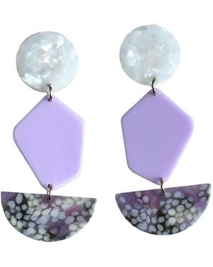 CLOSET REHAB Pendulum Drop Earrings - Purple