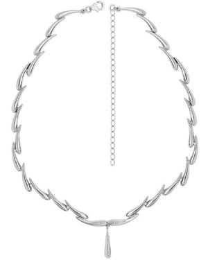 Lucy Quartermaine Diamond Drop Necklace - White
