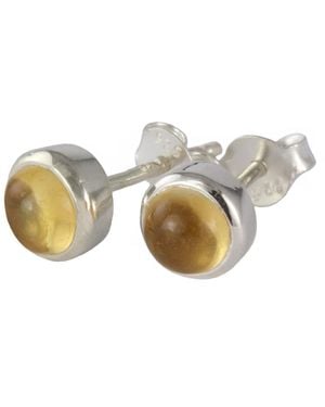 The Jewellery Store London November Birthstone Earrings Studs – Citrine - Multicolour