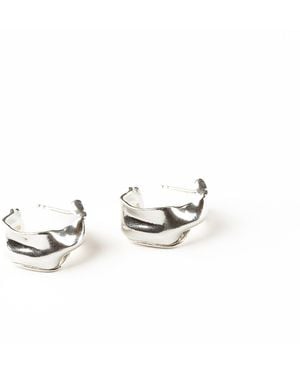 Sarahbijoux Medium Crisp Hoops - Metallic