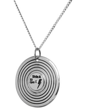 Edge Only Vinyl Pendant 60Cm Sterling - Metallic
