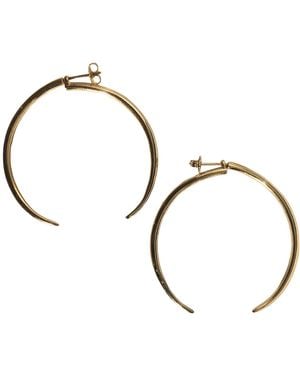 Aki Roc Jewelry Front-Back Hoop Earrings - Metallic