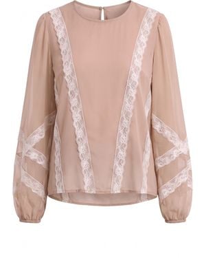 concept A trois Neutrals Nude Blouse - Pink