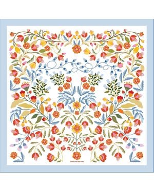 Jessie Zhao New York Porcelain Jardin Double Sided Silk Scarf - Multicolour