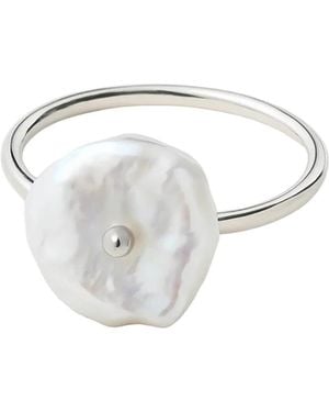 Pearl Code Keshi Pearl Ring Rozeta Zenith - White