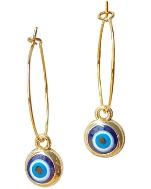 Smilla Brav Evil Eye Earrings Lena - Blue