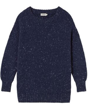 Thinking Mu Oversize Merino Wool Liza Sweater - Blue