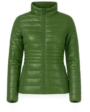 Tantra Spain Sl Basic Metallic Anorak With Zipper Closure And Mandarin Collar - Green