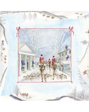 BANNIERE Middleburg Silk Scarf - Blue