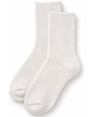 HIGH HEEL JUNGLE by KATHRYN EISMAN Cashmere Socks - White