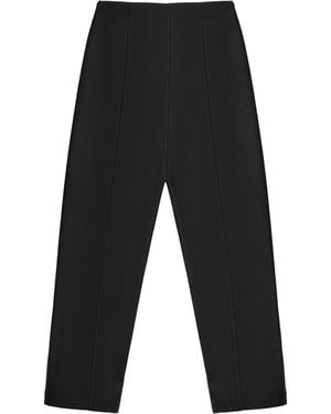 Nocturne Tailored Straight-Leg Trousers - Black
