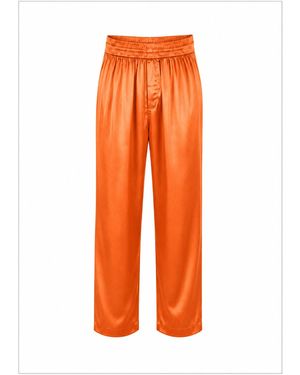 Hustle Fenyx Rising Satin-Pants - Orange