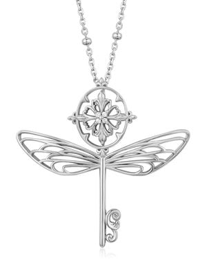 Azura Jewelry New York The Wandering Key Necklace Vermeil - White