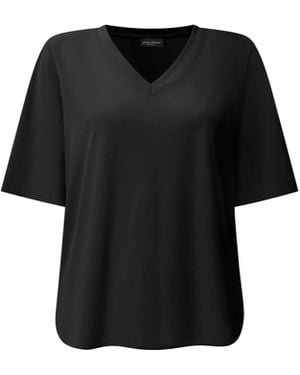 James Lakeland Jersey V-Neck Top - Black