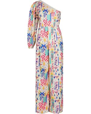 Maison Qala Sunburn & Laughter Jumpsuit - Blue