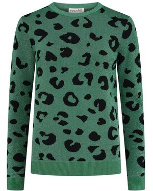 Sugarhill Rowena Jumper, Sparkle Leopard - Green