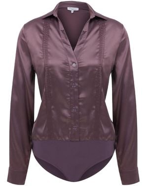 Maan Istanbul Shirt With Fuchsia Bodysuit - Purple