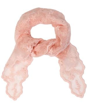 Saachi Embroidered Lace Light Bandana - Pink