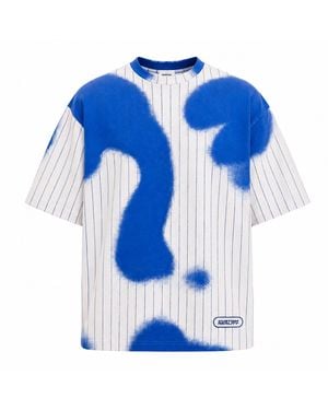 mysimplicated Spray Stripes Oversized T-Shirt W - Blue