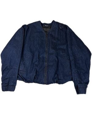 Win Out Balloon Denim Bomber - Blue