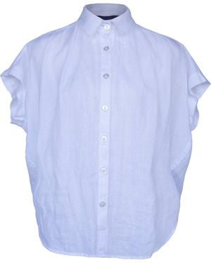 Le Réussi Gather Collar Shirt - Blue