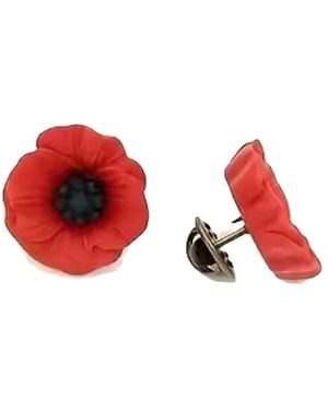 Chanel Joan Elkayam British Remembrance Poppy Pin - Red