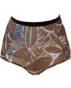 Carol Coelho Limited Edition Terraforma Sparkle Mesh Hotpants - Brown