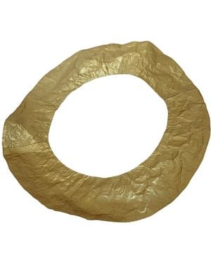 Romer Millinery Metallic Silk Circular Collar - Green