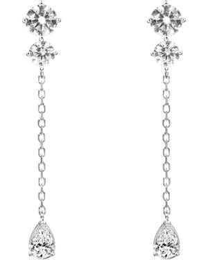 Arte Madrid Gemma Pear-Shaped Dangle Earrings - White