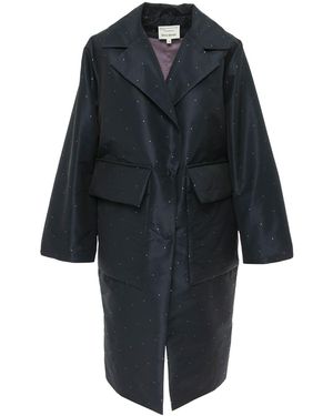 Silvia Serban Taffeta Padded Trench - Blue