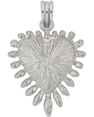 Zoe & Morgan Heart Rays Charm - White