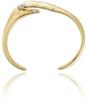 Rare Matters Jewelry Golden Ripple Cuff Bangle Bracelet - Metallic