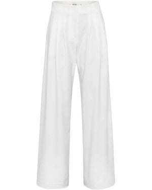 SÉLONE Nore Pleated Tailored Pants - White