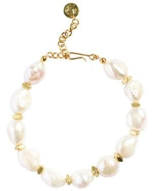 Adriana Pappas Designs Pearl Nugget Bracelet - Metallic