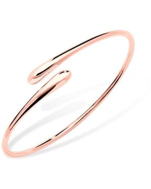 Lucy Quartermaine Cross Open Drop Bangle - Brown