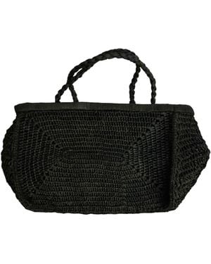 Zanatany Concepts Clipa- Small Raffia Bag - Black
