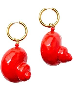 Smilla Brav Earrings Sienna - Red