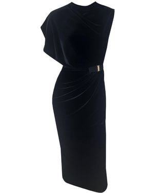 Me & Thee Rinky Dinky Velvet Dress - Blue