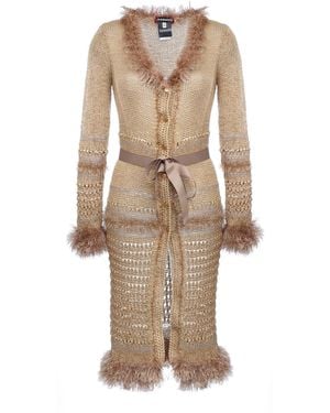 Andreeva Camila Handmade Knit Cardigan-Dress - Natural