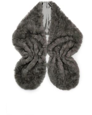 James Lakeland Textured Faux Fur Collar - Gray