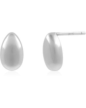 Cote Cache Raindrop Stud Earrings - White
