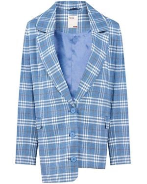 Pcfg Free Heaven Checked Blazer - Blue